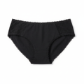 Black seamless bikini underwear on white background